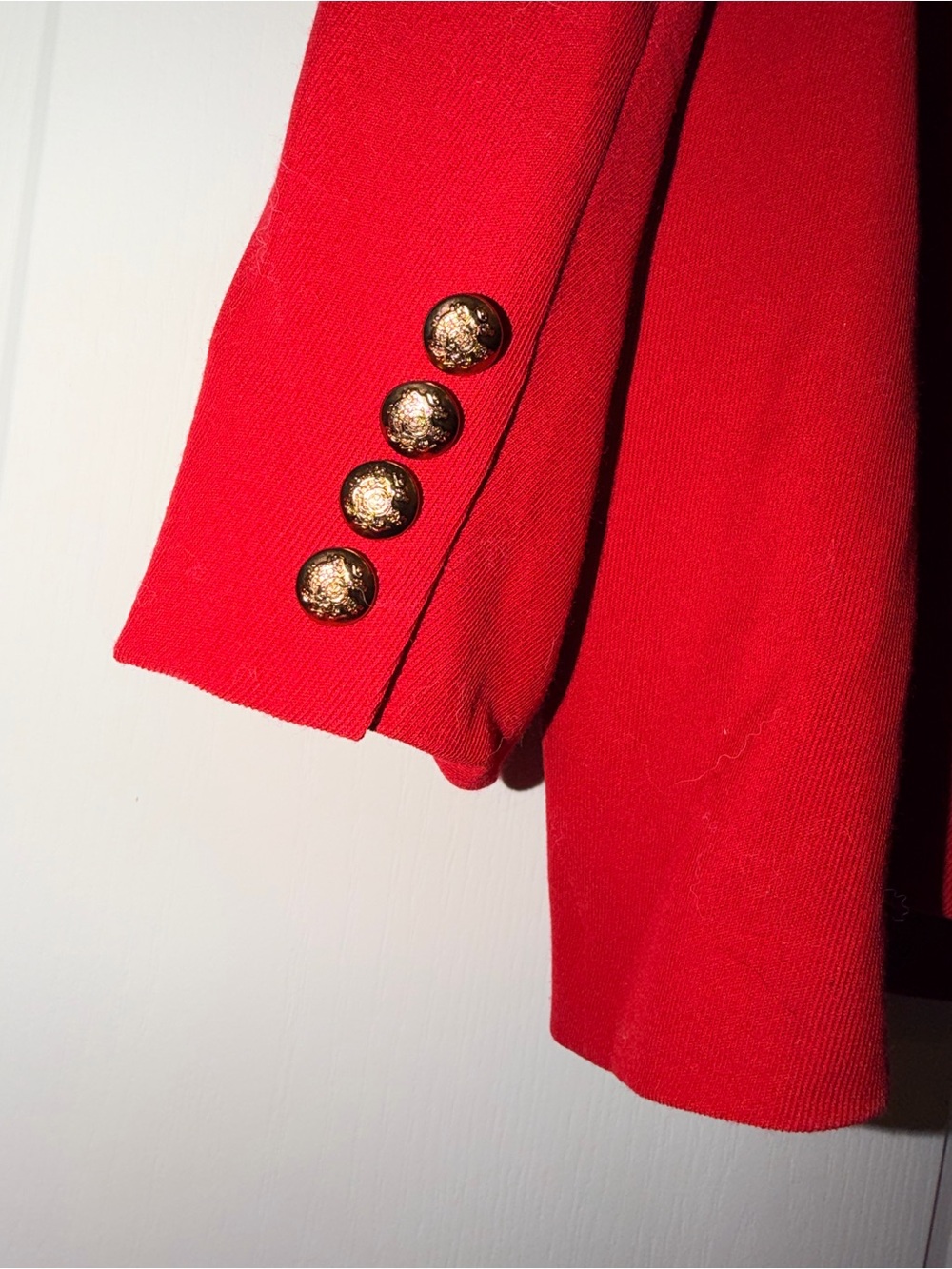 Vintage Ralph Lauren Red Embroidered Crest Blazer with Gold Buttons - Picture 9 of 10